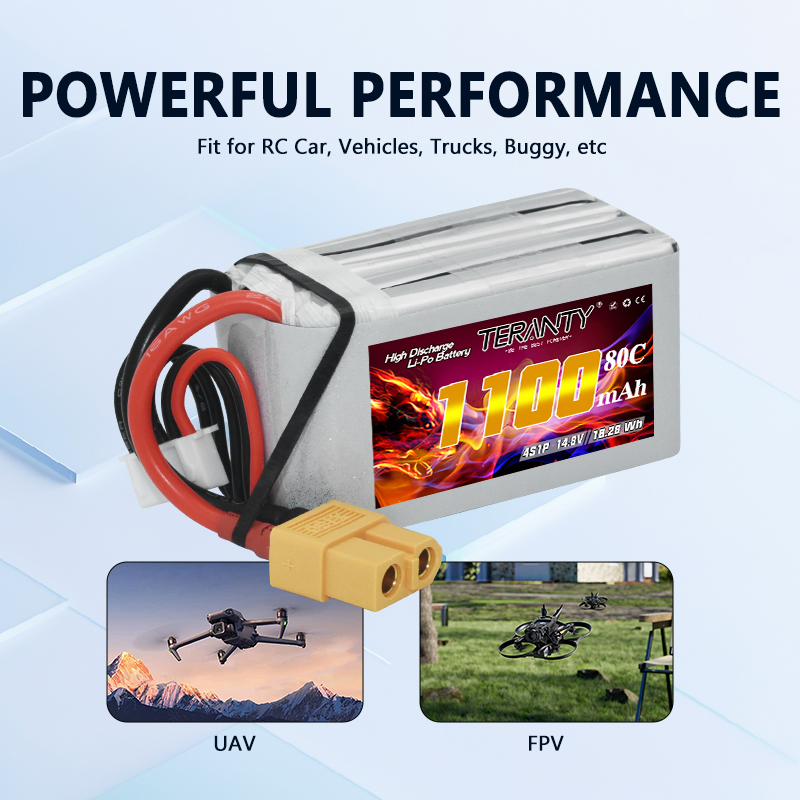 TERANTY 4S 1100mAh 80C/160C Li - Fpv Drone Battery ulasan dan harga