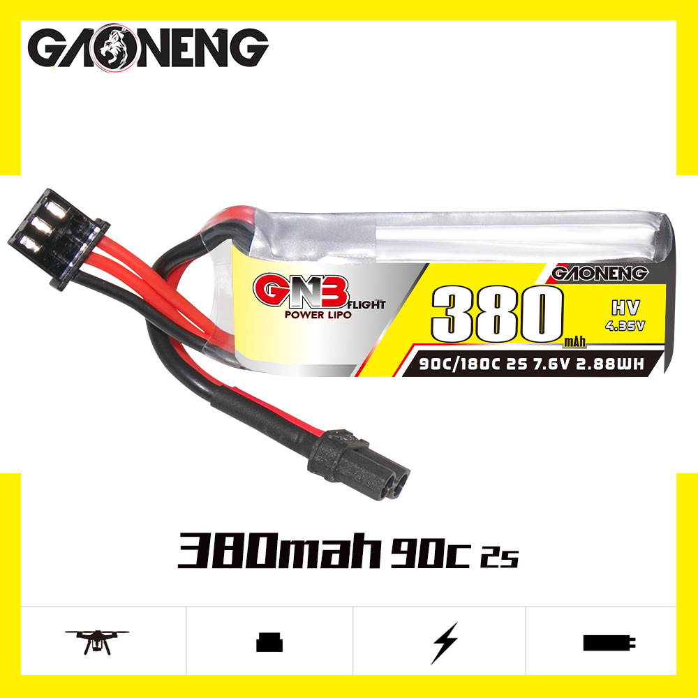 GNB 2S 7.6V 380mAh 90C/180C Li - Fpv Drone Battery ulasan dan harga