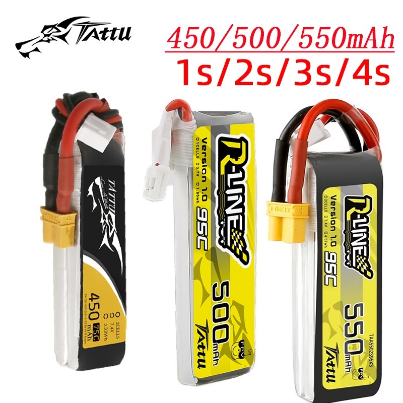 3Pcs NEW TATTU 450/500/550mAh  - Fpv Drone Battery ulasan dan harga
