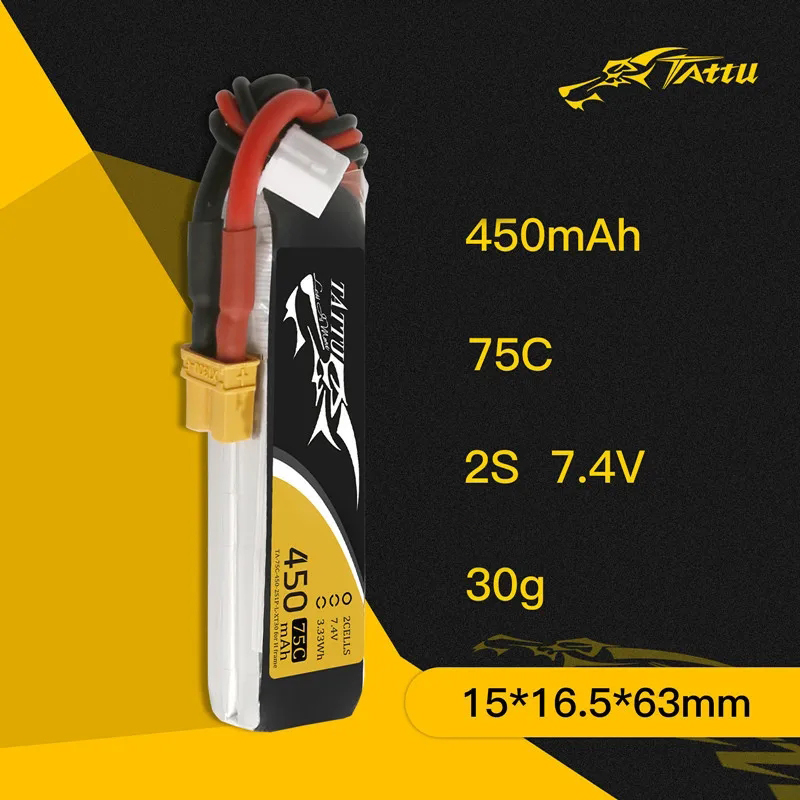 3Pcs NEW TATTU 450/500/550mAh  - Fpv Drone Battery ulasan dan harga